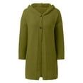 thumbnail image 5 of Cardigan Sweaters for Women 2025 Fall Winter Long Sleeve Button Knit Hoodie Sweater Oversized Long Cardigans Outerwear, 5 of 6