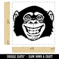 thumbnail image 2 of Grinning Chimpanzee Monkey Self-Inking Rubber Stamp Ink Stamper - Black Ink - Small 1 Inch, 2 of 7