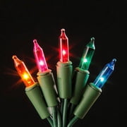 Home Accents Holiday 22 ft. 100-Lights String-to-String Incandescent Lights Mini Bulb Multi Color