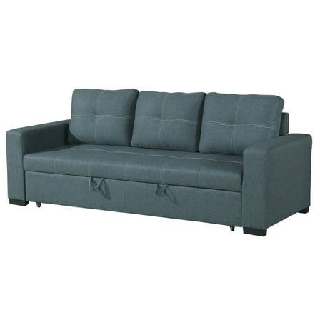 Newboti Furniture CONVERTIBLE SOFA in Black Faux Leather 38010