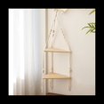 thumbnail image 2 of Estantes con Estante de Madera 1 Estante Hecho a Mano para Plantas Colgantes y DecoracióN con Cuerda de Macramé y Estante, 2 of 7