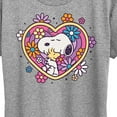 thumbnail image 3 of Peanuts - Hug Heart Flower - Women's Short Sleeve Graphic T-Shirt, 3 of 6