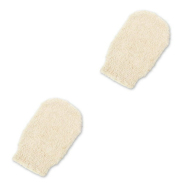 Bewildely Depurador de baño Toalla Limpieza profunda Guante de ducha Removedor de polvo Toallitas Espesar Guantes Masaje Baño Beige Beige 2Conjunto