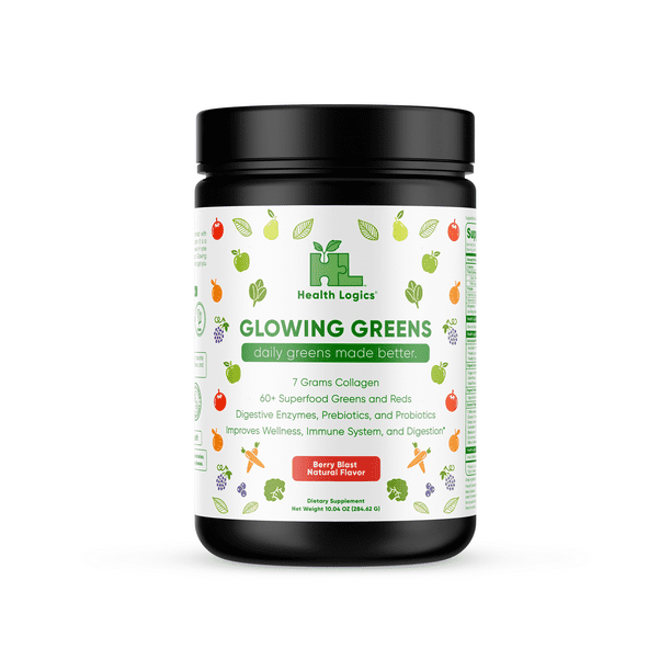 Health Logics Glowing Greens Superfood Collagen Powder