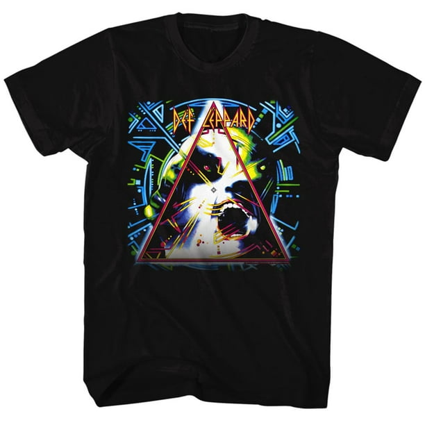 Def Leppard 80S Heavy Metal Band Hystérie Rock n Roll Triangle Adulte T-Shirt