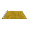 thumbnail image 2 of Ahgly Company Machine Washable Indoor Round Abstract Yellow Modern Area Rugs, 7' Round, 2 of 4