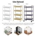 thumbnail image 2 of Labymos 4-Tier Mesh Wire Rolling Cart Multifunction Utility Cart Removable Steel Wire Basket Shelving Trolley, 2 of 8