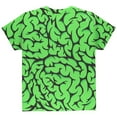 thumbnail image 2 of Halloween Green Zombie Brains Costume All Over Youth T Shirt Multi YXL, 2 of 2