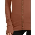 thumbnail image 5 of J. METHOD Women's Snap Button Cardigan Long Sleeve Knit Ribbed Sweater NEWJ181 LtBrown L, 5 of 5