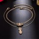 thumbnail image 5 of UBIUO Tobillera para mujer, ajustable, de playa, de aleación de oro, con cadena para el pie, pulsera, joyería, regalo, D: Oro, piña, 5 of 5