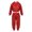 Red, variant on HXWCHs Women's Shiny Sequins Dance Set Full Zipper top and Harem Pants Street Jazz Performance Outfit M Blue