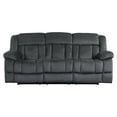 thumbnail image 2 of Lexicon Laurelton 90" Traditional Microfiber Double Reclining Sofa in Charcoal, 2 of 5