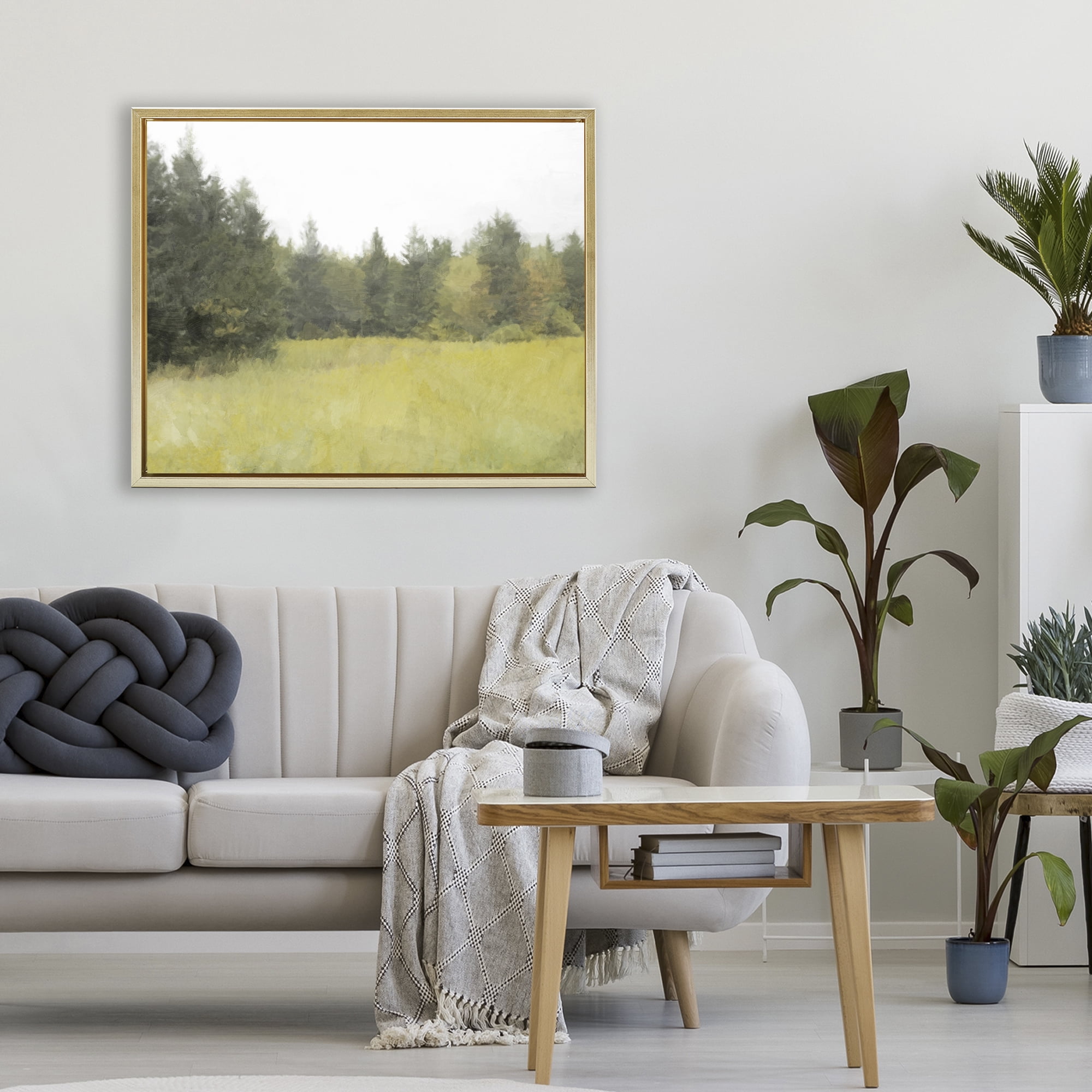 Stupell Industries The Forest's Vast Clearing Gold Framed Floater Canvas Wall Art, design by Kim Curinga