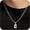 Silver-C, variant on Initial A-Z Letter Pendant Necklace for Men 18K Gold Plated Capital Initial Necklace Cuban Link Chain 4mm 20 Inch Jewelry Gift