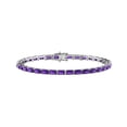 thumbnail image 2 of Gorgeous Natural Amethyst Bracelet,Women's Amethyst Tennis Bracelet In 925 Sterling Silver,Handmade Amethysts Bracelet,Perfect Gift For Wife, 2 of 4
