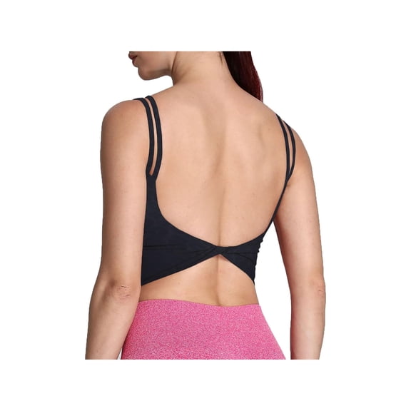 Women's Workout Sports Bras Fitness Padded Backless Yoga Crop Tank Top Twist Back Cami