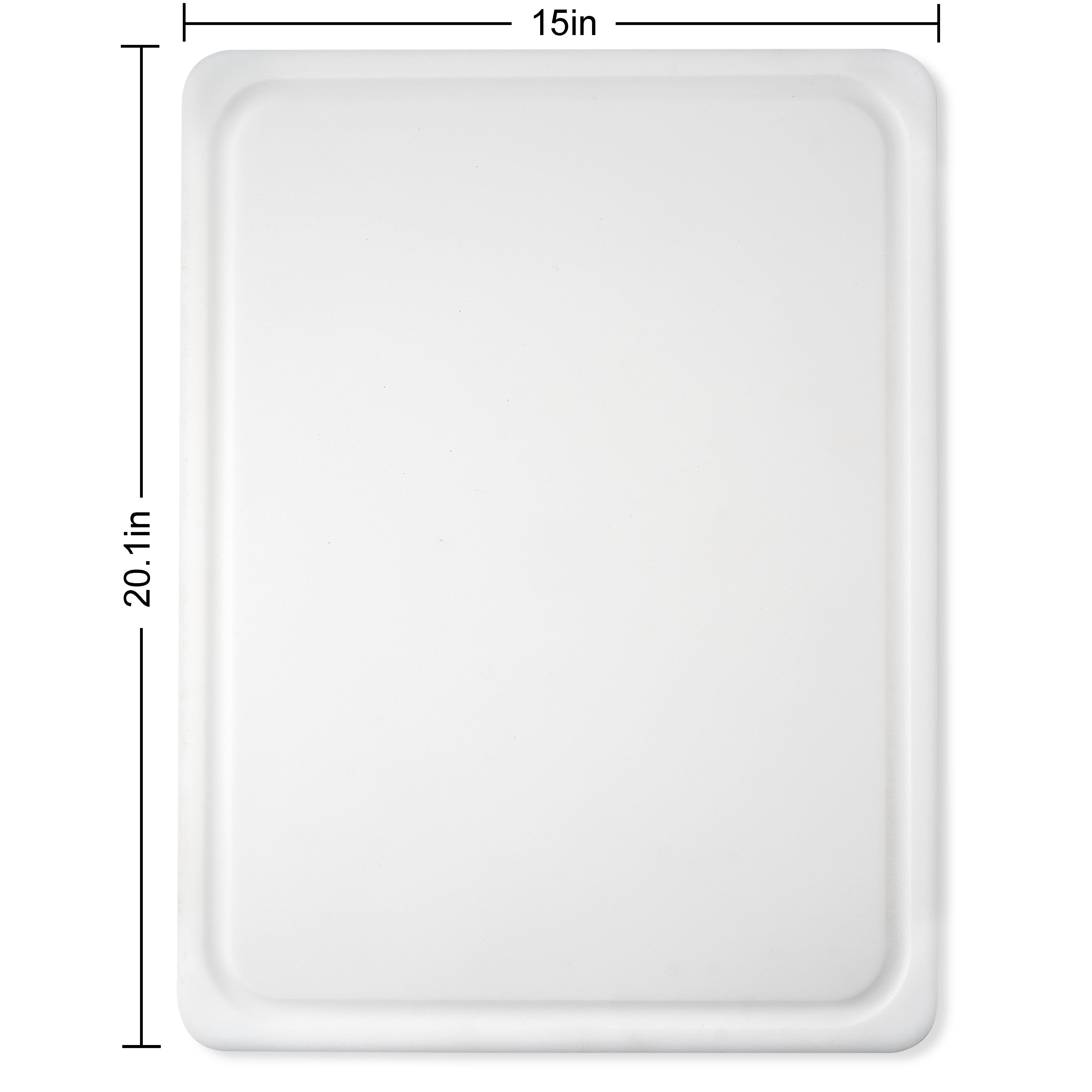 Mainstays 15" X 20" White Polypropylene Non-Slip Cutting Board with Juice Groove