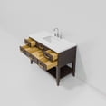 thumbnail image 6 of Norwalk 48 in W x 22 in D Brown Oak Single Bath Vanity, White Quartz Top, and Faucet Set, 6 of 7