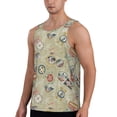 thumbnail image 2 of Gukieu Marine Sailing Badges Print Men's Quick Dry Fitness Vest, Round Neck Sleeveless Fitness Bodybuilding Top-4X-Large, 2 of 7