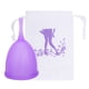 thumbnail image 1 of Copa menstrual de silicona reutilizable para higiene femenina, herramienta para el cuidado corporal, color morado S, 1 of 12