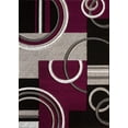 GLORY RUGS Area Rug Modern 8x10 Purple Soft Hand Carved Contemporary Floor Carpet with Premium