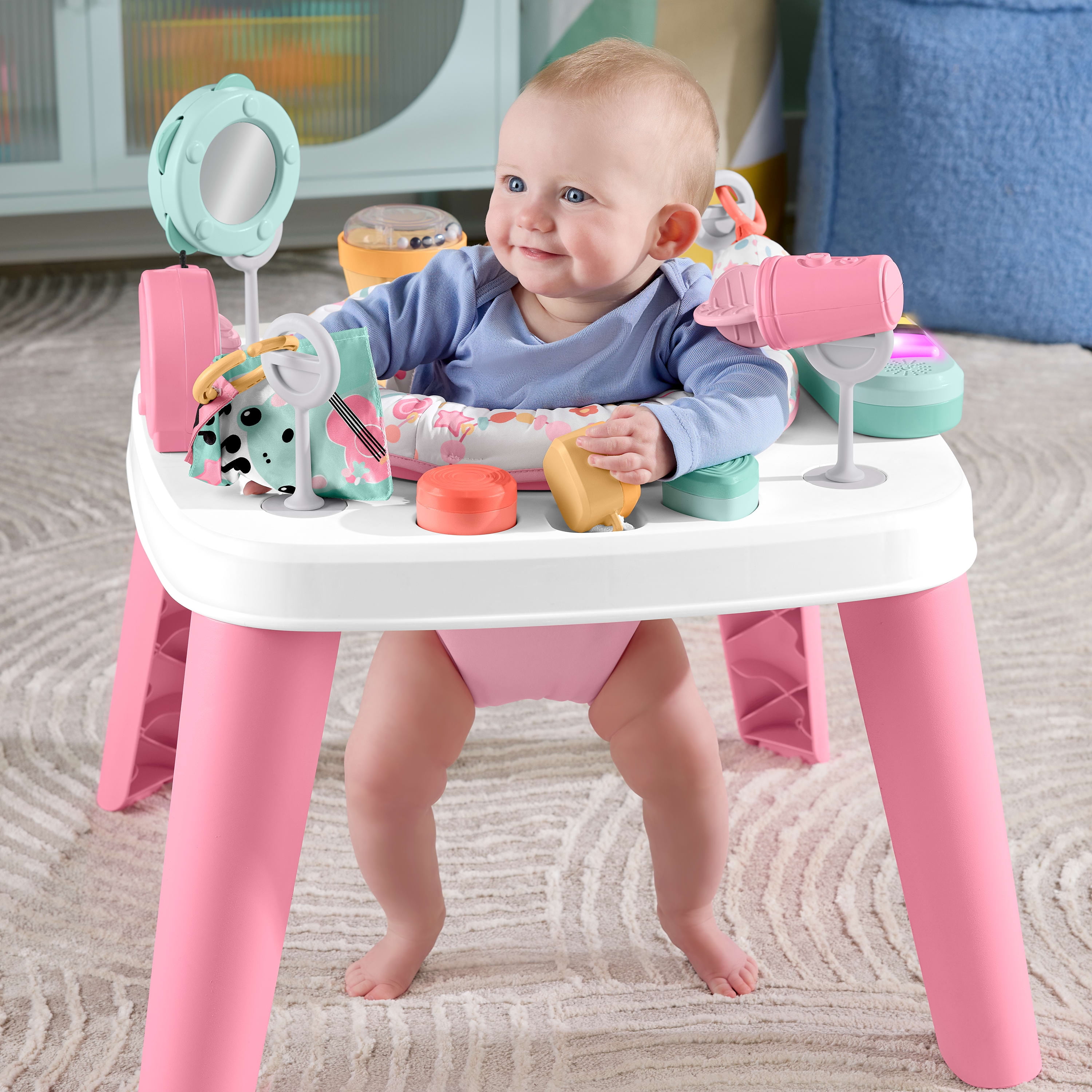 Fisher-Price 3-in-1 Musical Moments Baby Activity Center & Toddler Play Table with Music & Lights