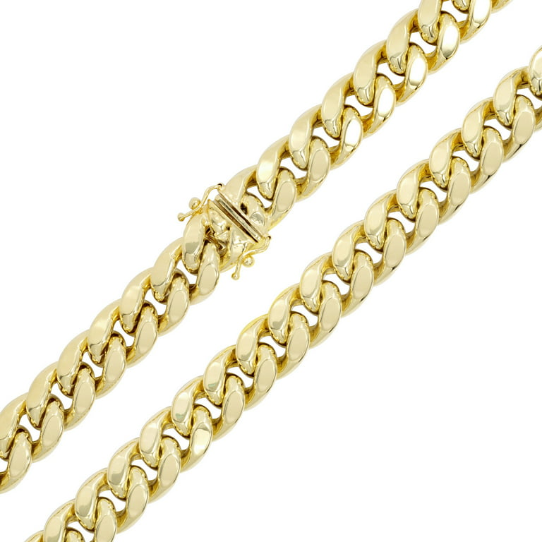 Nuragold 14k Yellow Gold 9mm Royal Monaco Miami Cuban Link Chain Bracelet,  Mens Jewelry Fancy Box Clasp 7 7.5 8 8.5 9