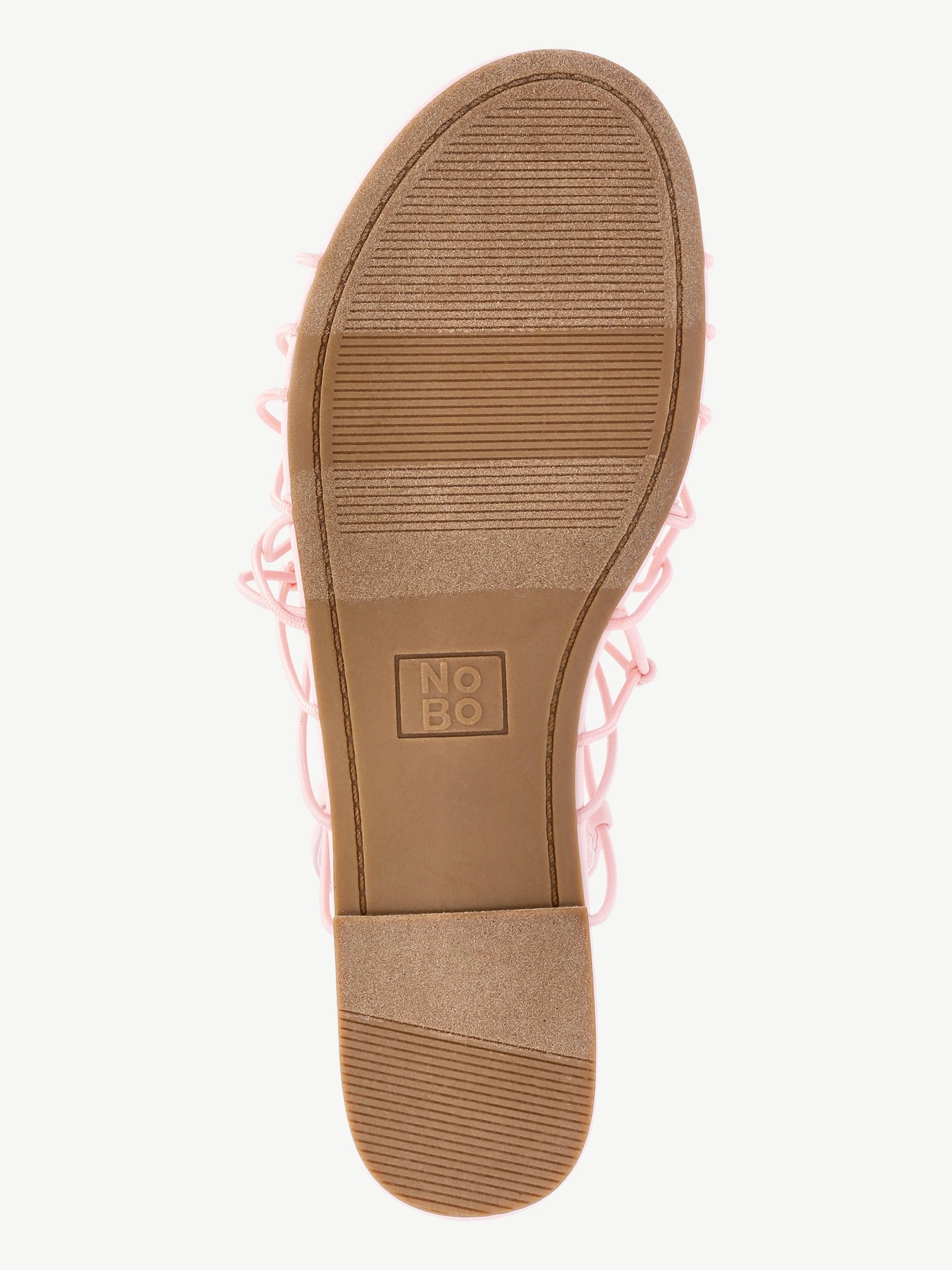 No Boundaries Caged Flat Sandals, Women's