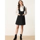 thumbnail image 4 of Vestido de Línea A con Tirantes para Mujer Vestido Elegante con Doble Botonadura Negro M, 4 of 6