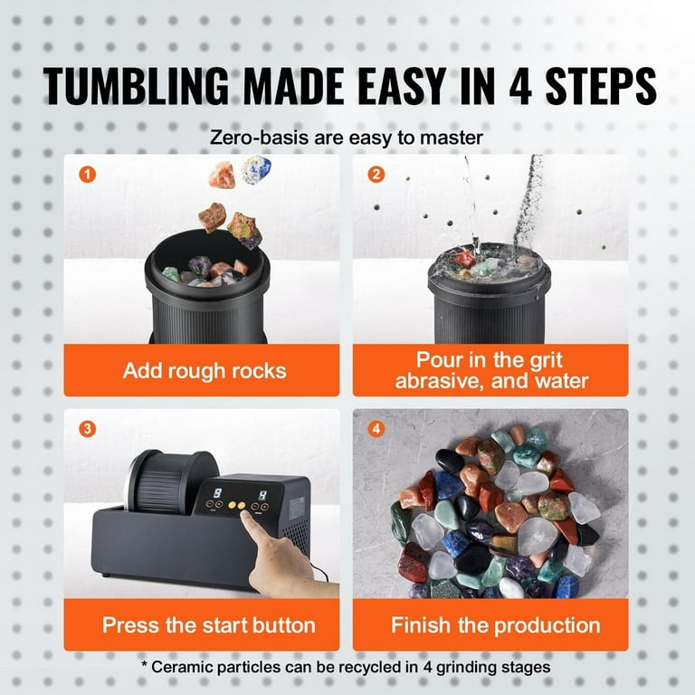 Ansten Rock Tumbler Professional Rock Tumbler kit for Kids Adults