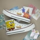 thumbnail image 2 of 2025 Otoño Nuevo Bob Esponja Pantalones Cuadrados Zapatos de Pato Mandarín Nicho de Modificación Explosiva Zapatos de Lona Altos Originales Zapatillas de Deporte de Pareja de Estudiantes, 2 of 5