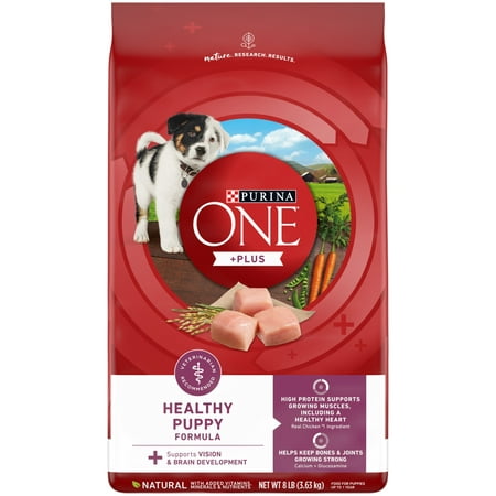 Purina ONE Natural, High Protein Dry Puppy Food, +Plus Healthy Puppy Formula, 8 lb. Bag