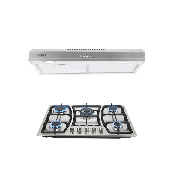 Combo Parrilla 76 cm y Campana Pared ODIPO Acero Inoxidable 80 cm