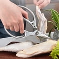 thumbnail image 3 of AMERTEER Kitchen Scissors Stainless Steel Food Shears Vegetables Herb Scissors Multifunctional Kitchen Tool  Silver, 3 of 5