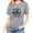 01-Gray, variant on QIPOPIQ Womens Tops Clearance Women Letter Printed Shirt Short Sleeve Tee Tops Tunic Blouse