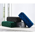 thumbnail image 3 of TOV Furniture Kaylee Jumbo Green Velvet Ottoman, 3 of 4