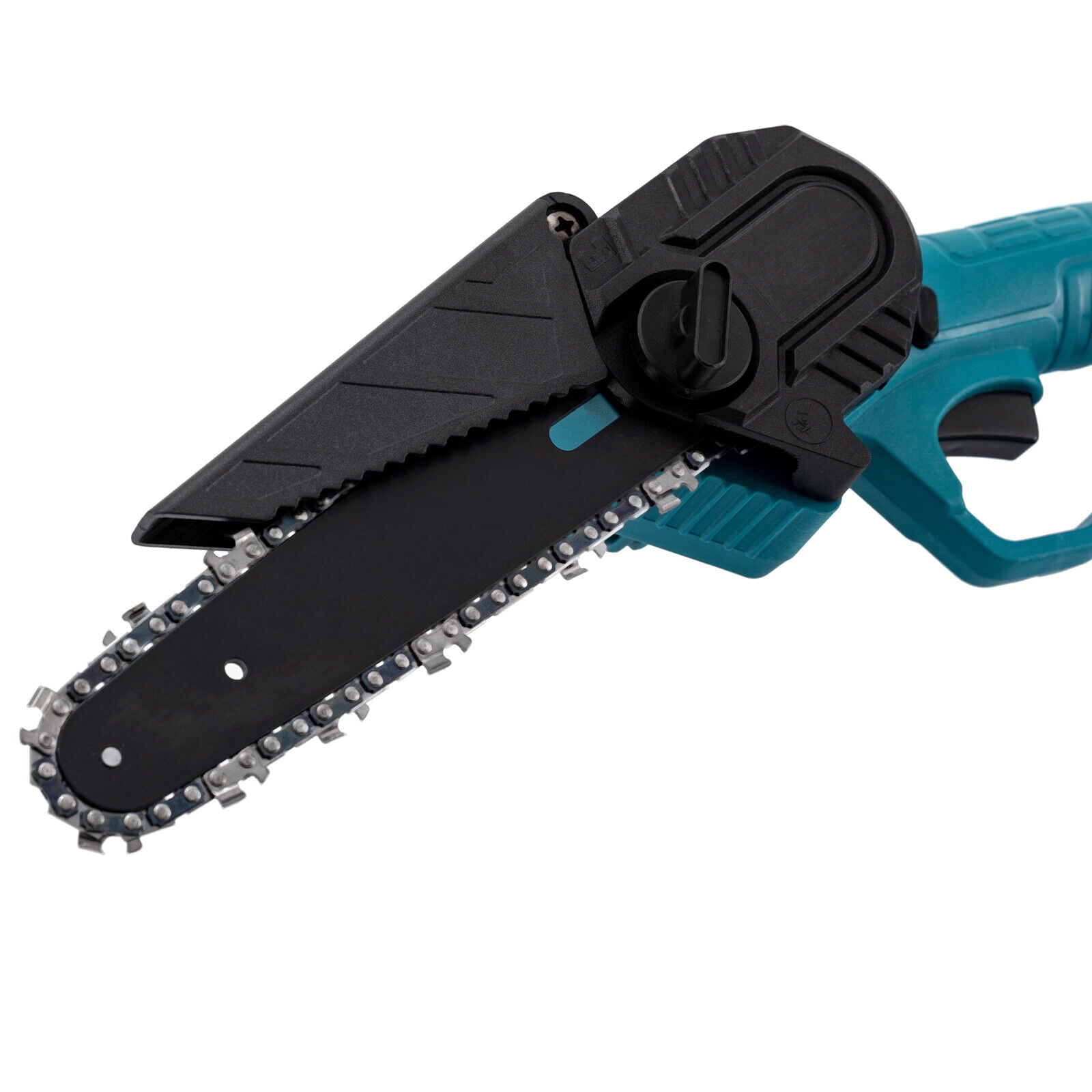 6" Cordless Mini Chainsaw, 110V Handheld Mini Pruning Saw,Battery Powered Electric Chainsaw for Wood Cutting, Tree Trimming (Blue)
