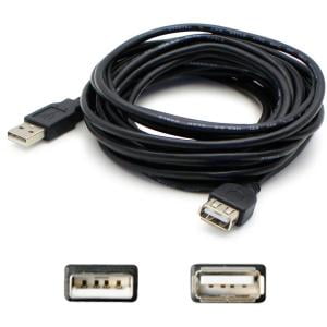 AddOn 10ft USB A 2.0 Male to Female Black Cable