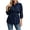 Navy, variant on Kukoosong Women's Maternity Collared Button Down Shirt, 3/4 Puff Sleeve Drawstring Waist Blouse, Loose Flowy Casual Tunic Tops for Pregnancy Daily Office Wear