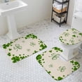 thumbnail image 6 of St. Patricks Day Bathroom Rug Sets 3 Piece, Non Slip Bath Mat, Green Shamrock Plants Spring Beige Absorbent Floor Mats Bath Rugs with U-Shaped Contour Rug Toilet Lid Cover Bathroom Decor Small, 6 of 8
