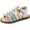 Pink Rainbow, variant on Dodow Girls Summer Sandals Flat Open-Toe Lightweight Sandals for Toddler Little Kids Size 7-13