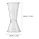 thumbnail image 2 of FOMIYES 6Ud Jigger Transparente Para Bar Medidor Doble De Plástico Para Mezclas Precisas, 2 of 8