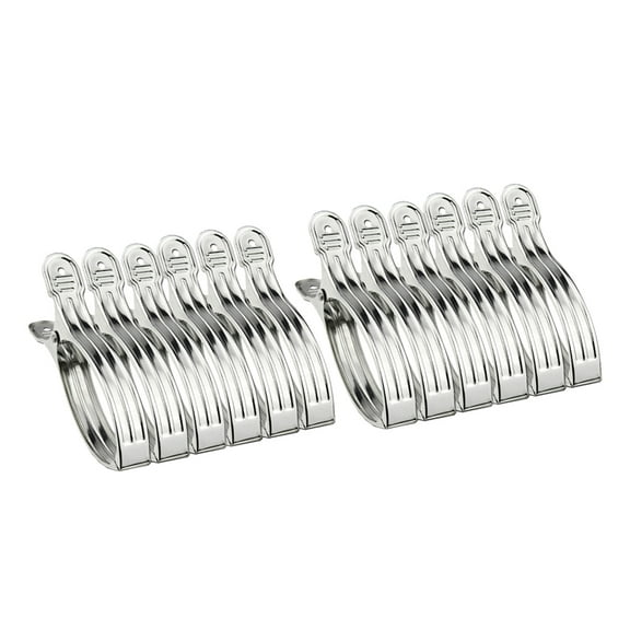 WEUVEB Stainless Steel Quilt Clamps Clips 12PCS High Flexibility for Home Use and Bedding