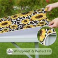 thumbnail image 6 of Leopard Sunflower Pattern Square Fitted Tablecloth with Elastic Edge,Square Table Cover,Washable Elastic Table Cover for Home Kitchen Party Decor 36"x36", 6 of 6