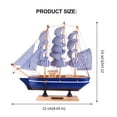 thumbnail image 4 of 1Pc Wooden Sailboat Model Sailing Ship Boat Home Decor Sailboat Vessel Model, 4 of 5