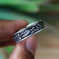 thumbnail image 6 of Silver Spinner Ring, 925 Silver Ring, Band Ring, Flower Printed Ring, Statement Ring, Handmade Jewelry Stacking Ring, Boho Ring,Gift For Her, 6 of 6