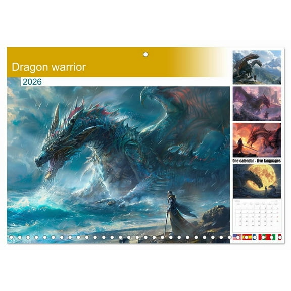 Dragon warrior (Monthly Wall Calendar 2026 11.7 x 16.5 (open)), CALVENDO 14 Month Calendar