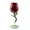 150ml-Green, variant on Rose Shaped Red Wine Glass 5 oz Tall Stemware Elegant Wine Tasting Glass for Red and White Wine Home Bar Dining Room Durable Stable Base Comfortable Grip for Parties Events Gift,8.46inch.