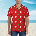 thumbnail image 4 of Fotbe White And Green Polka Dot Hawaiian Shirt For Men Unisex Summer Beach Casual Short Sleeve Cotton Linen Button Down Shirts-X-Large, 4 of 9