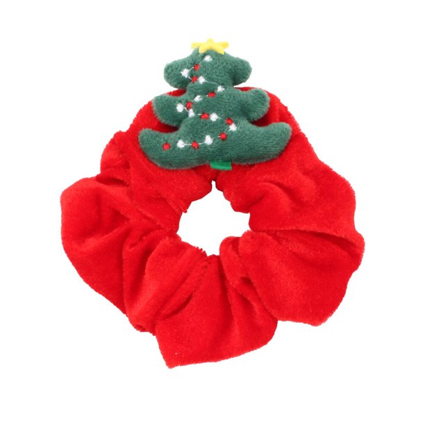 Gomas elásticas para el pelo de Navidad para niña, cintas para el pelo para niña, soportes de cola de caballo de Navidad, accesorios para el cabello de terciopelo para mujer